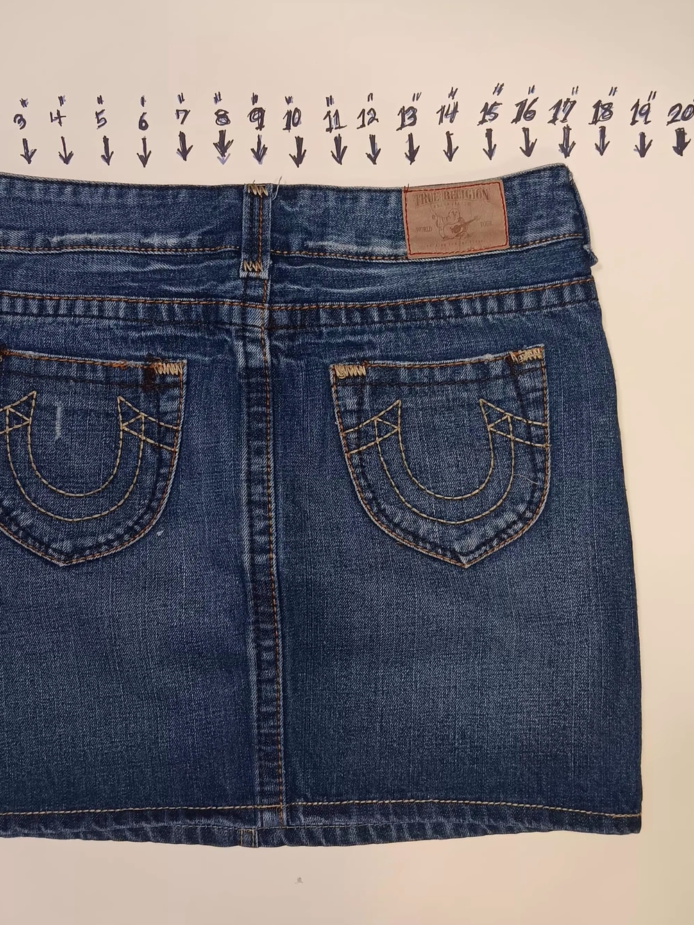 True Religion Women's Dark Blue Denim Mini Skirt